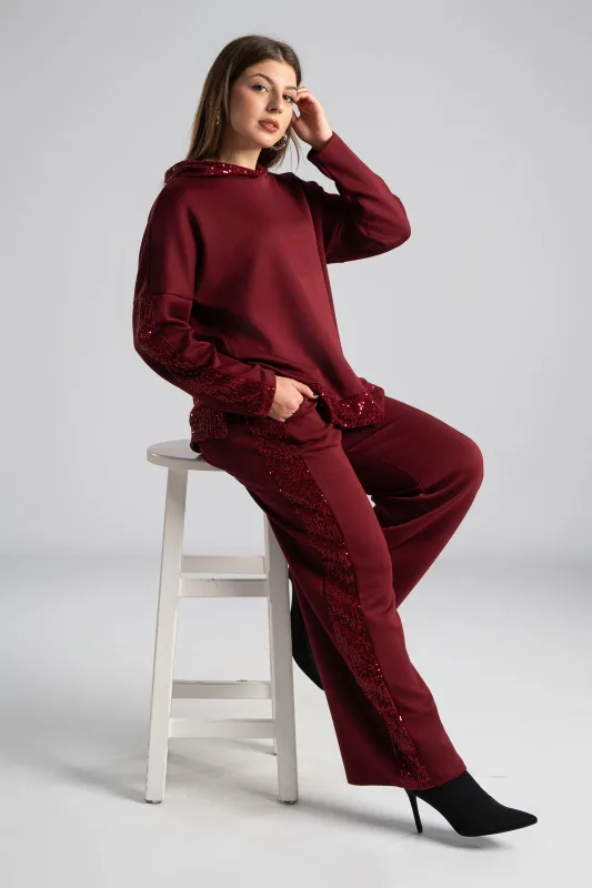 Σετ Μπλούζα Με Παντελόνι Παγιέτες