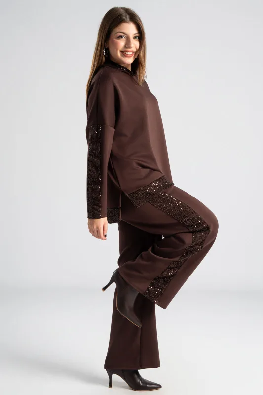 Σετ Μπλούζα Με Παντελόνι Παγιέτες