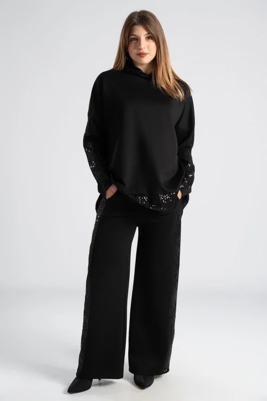 Σετ Μπλούζα Με Παντελόνι Παγιέτες