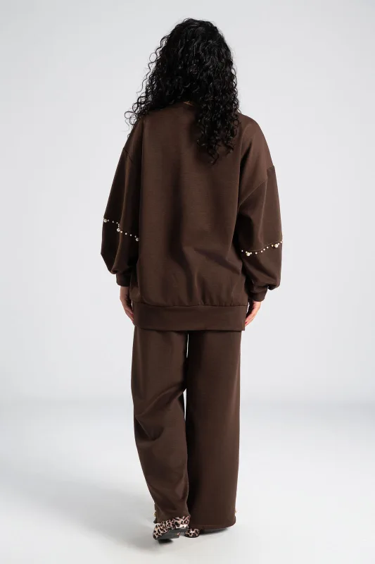 Σετ Μπλούζα Με Παντελόνι Πέρλες