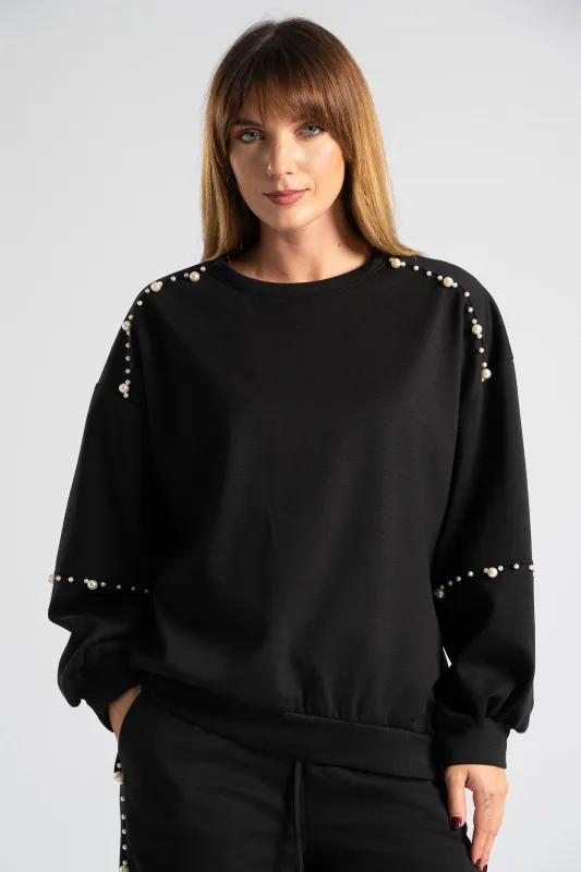 Σετ Μπλούζα Με Παντελόνι Πέρλες