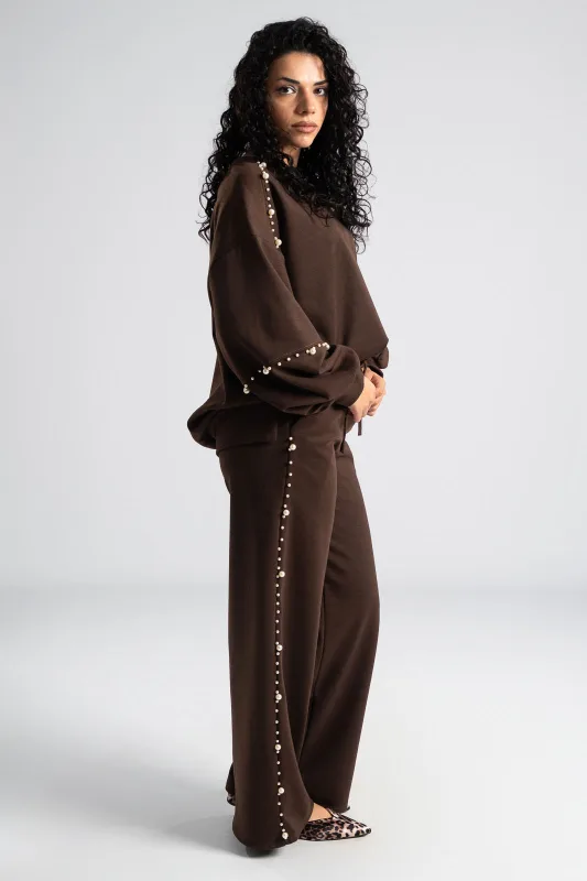 Σετ Μπλούζα Με Παντελόνι Πέρλες