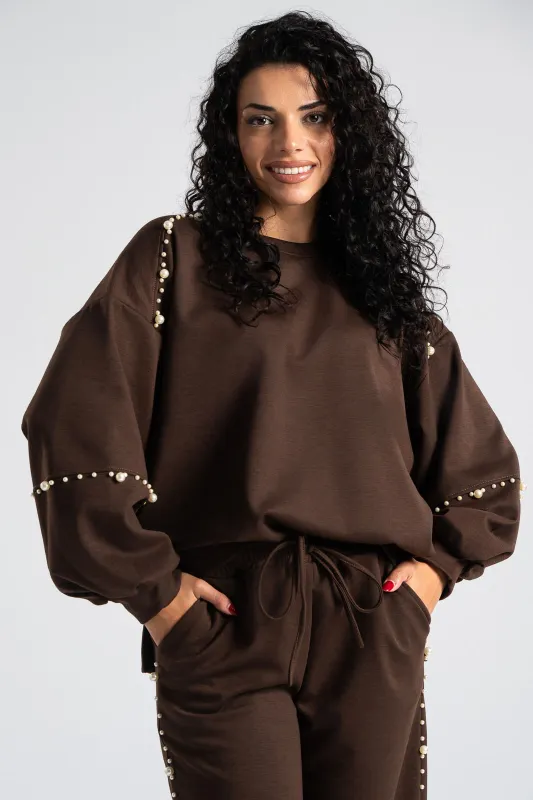 Σετ Μπλούζα Με Παντελόνι Πέρλες