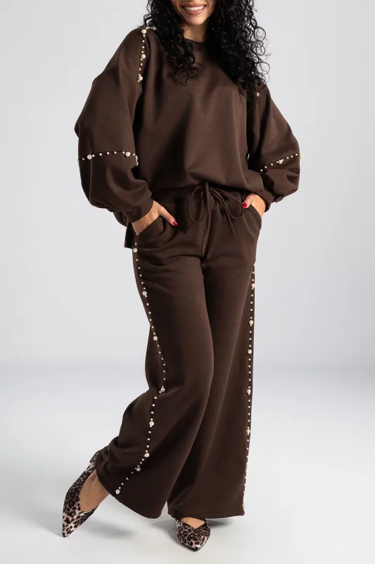 Σετ Μπλούζα Με Παντελόνι Πέρλες