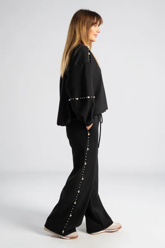 Σετ Μπλούζα Με Παντελόνι Πέρλες