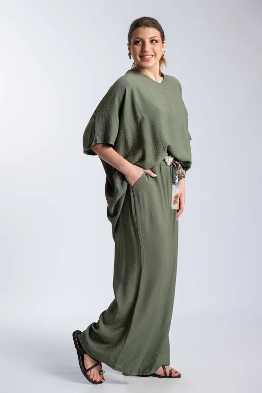 Σετ Μπλουζα-Παντελονα Floral Δέσιμο