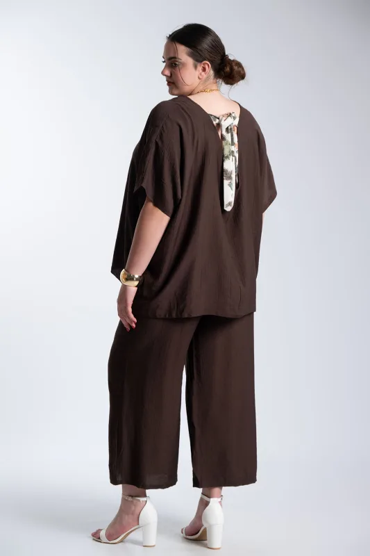 Σετ Μπλουζα-Παντελονα Floral Δέσιμο