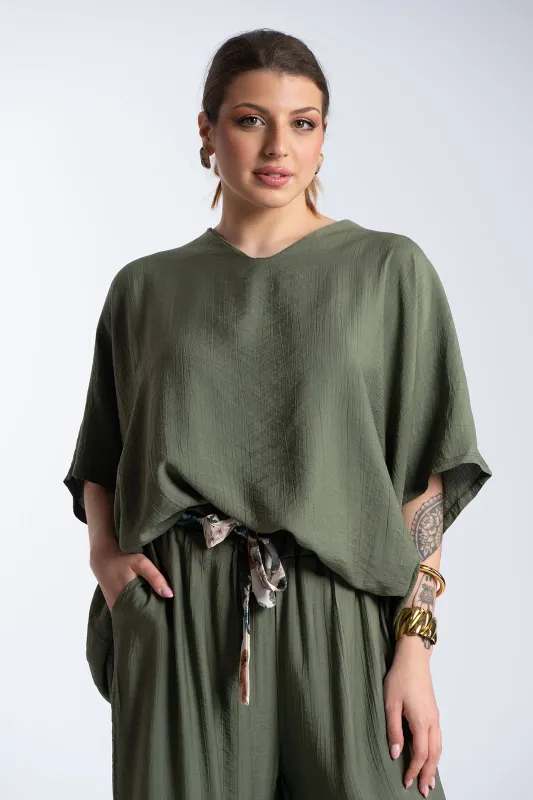 Σετ Μπλουζα-Παντελονα Floral Δέσιμο