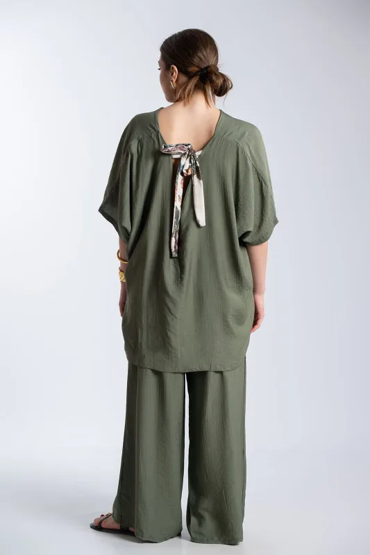 Σετ Μπλουζα-Παντελονα Floral Δέσιμο