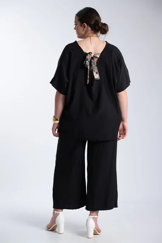 Σετ Μπλουζα-Παντελονα Floral Δέσιμο