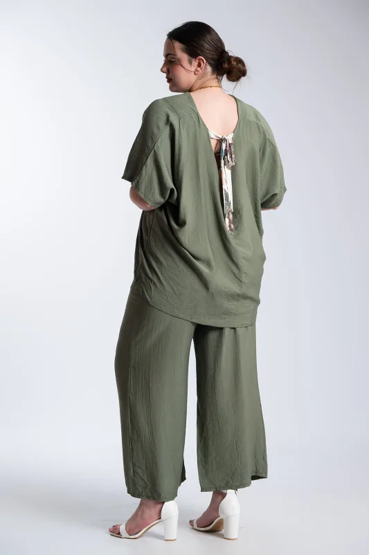 Σετ Μπλουζα-Παντελονα Floral Δέσιμο