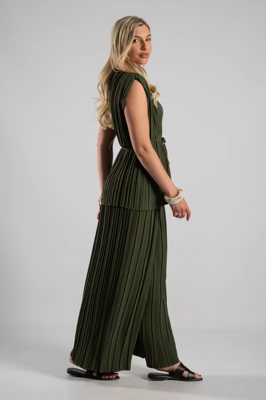 Set Blouse Pants Pleated