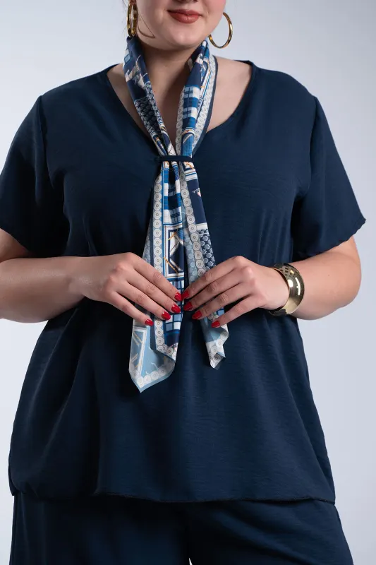 Σετ Μπλούζα-Παντελόνι Crep Φουλάρι