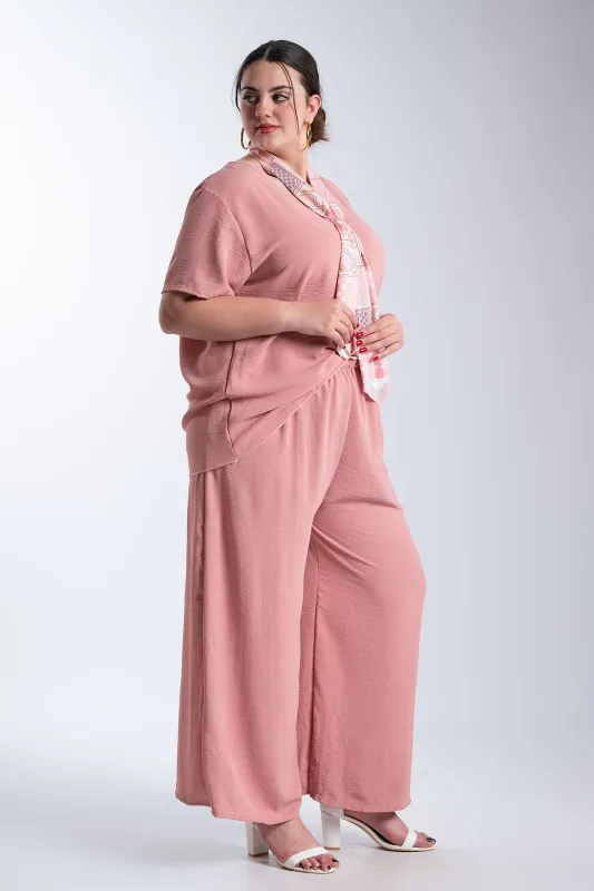 Σετ Μπλούζα-Παντελόνι Crep Φουλάρι