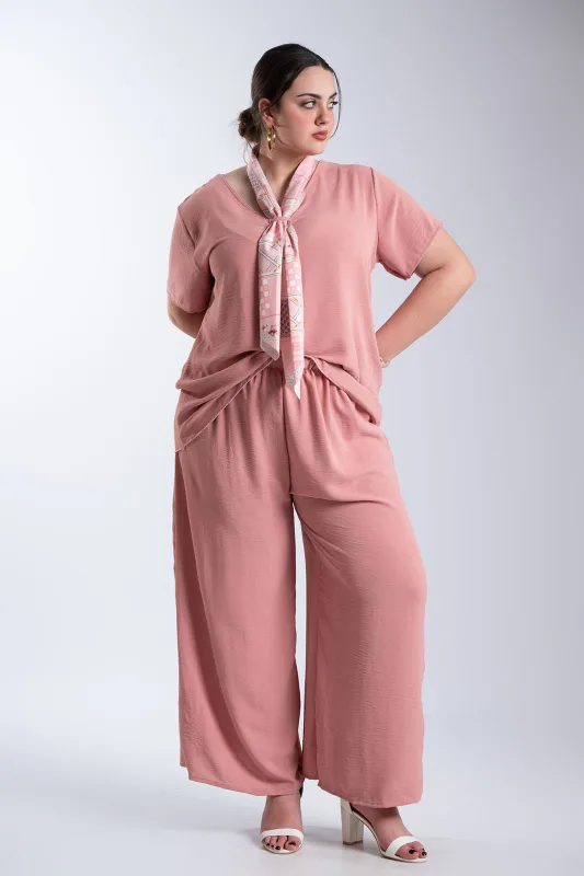 Σετ Μπλούζα-Παντελόνι Crep Φουλάρι