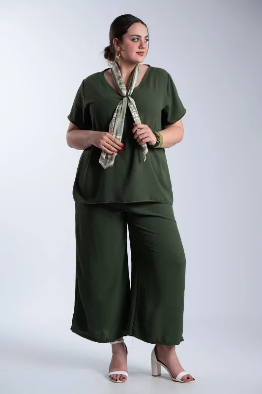 Σετ Μπλούζα-Παντελόνι Crep Φουλάρι