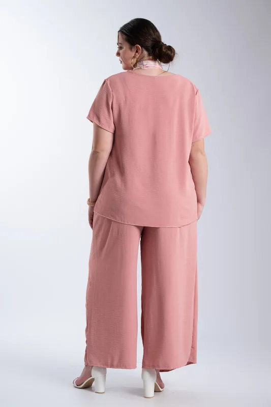 Σετ Μπλούζα-Παντελόνι Crep Φουλάρι