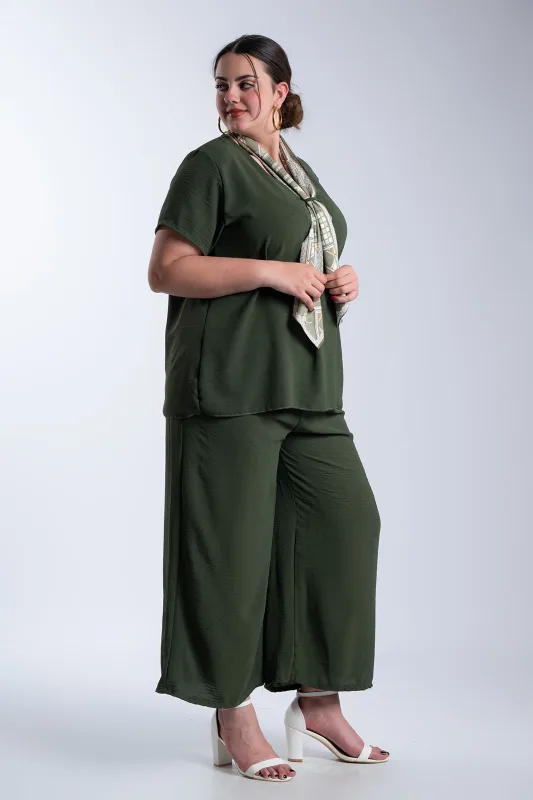 Σετ Μπλούζα-Παντελόνι Crep Φουλάρι