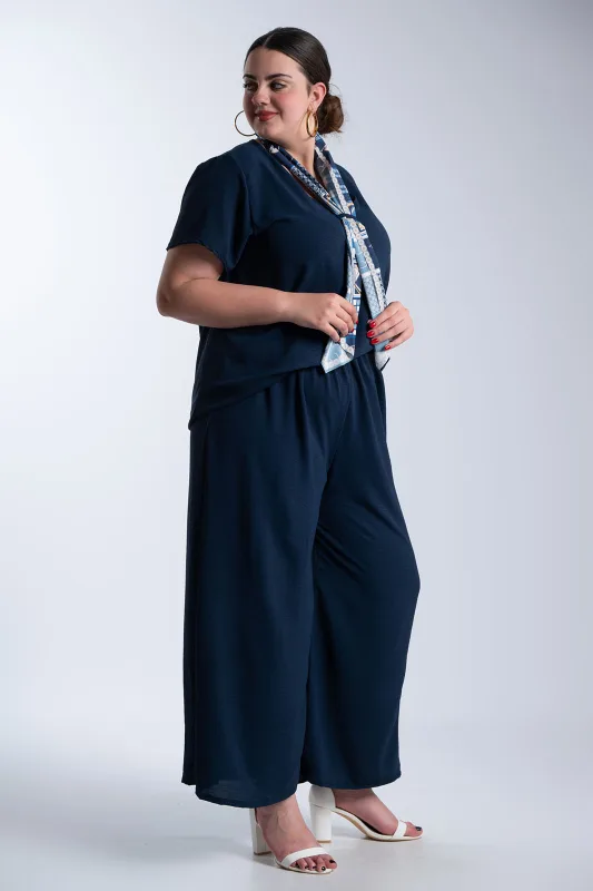 Σετ Μπλούζα-Παντελόνι Crep Φουλάρι