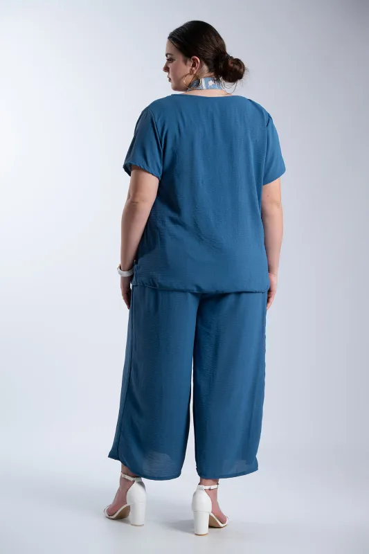 Σετ Μπλούζα-Παντελόνι Crep Φουλάρι