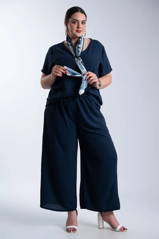 Σετ Μπλούζα-Παντελόνι Crep Φουλάρι