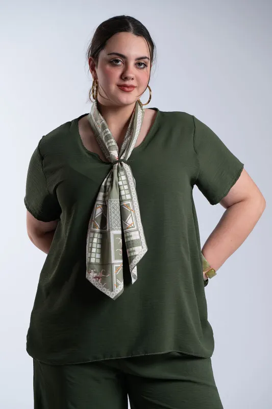 Σετ Μπλούζα-Παντελόνι Crep Φουλάρι