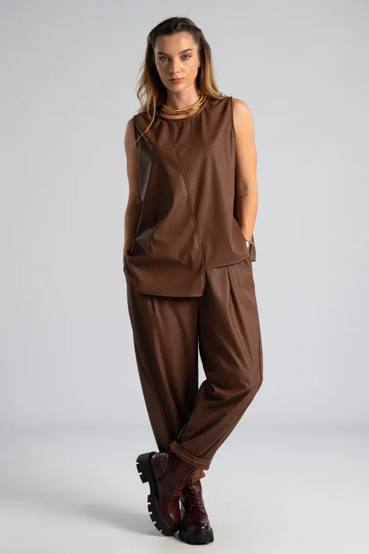 Σετ Μπλούζα-Παντελόνι Δερματίνη