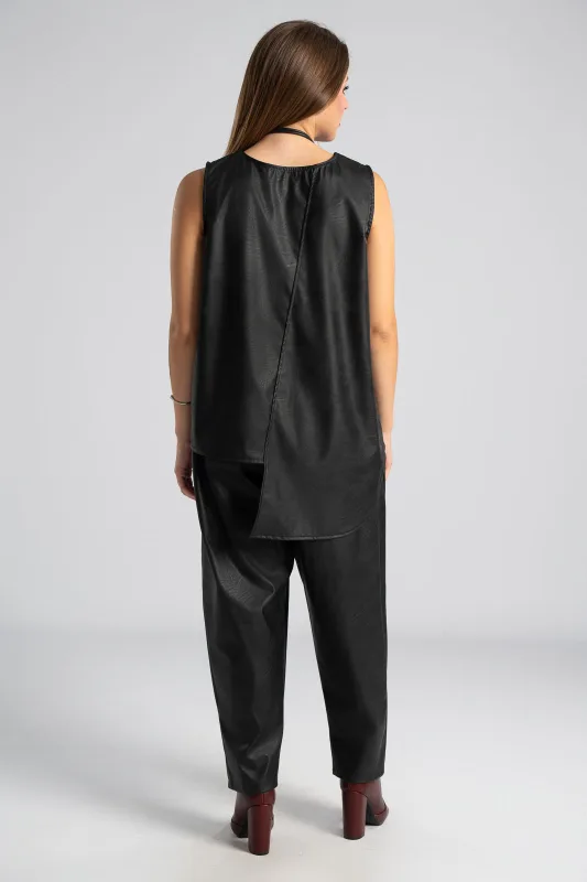 Σετ Μπλούζα-Παντελόνι Δερματίνη