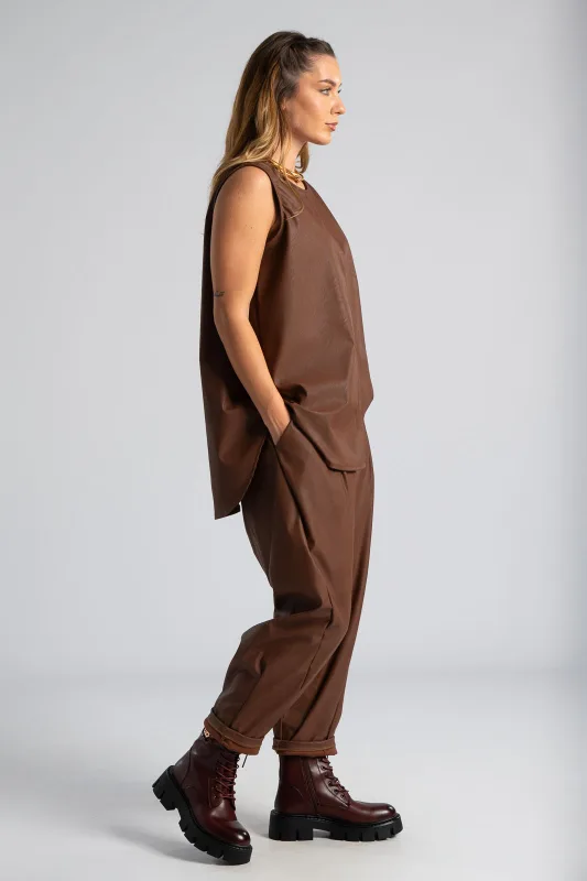 Σετ Μπλούζα-Παντελόνι Δερματίνη