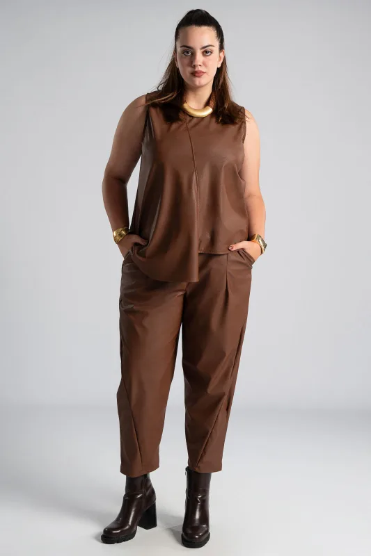 Σετ Μπλούζα-Παντελόνι Δερματίνη