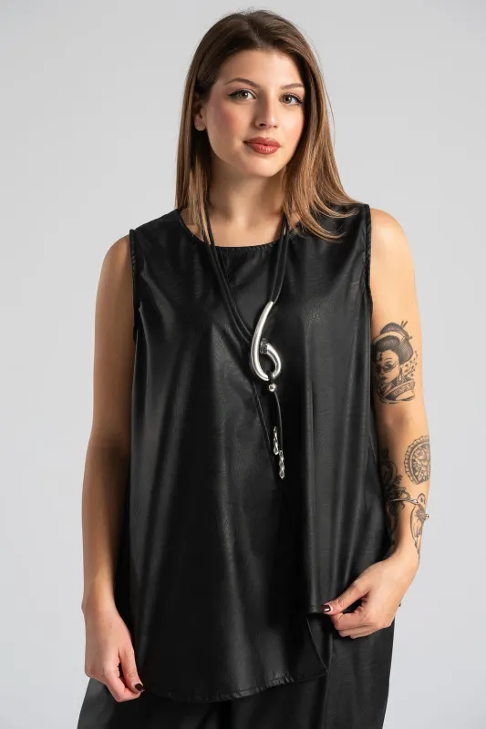 Σετ Μπλούζα-Παντελόνι Δερματίνη