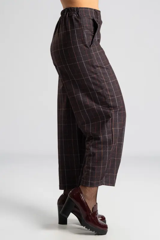 Set Blouse Trousers Checkered