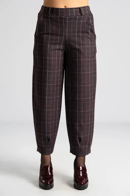 Set Blouse Trousers Checkered