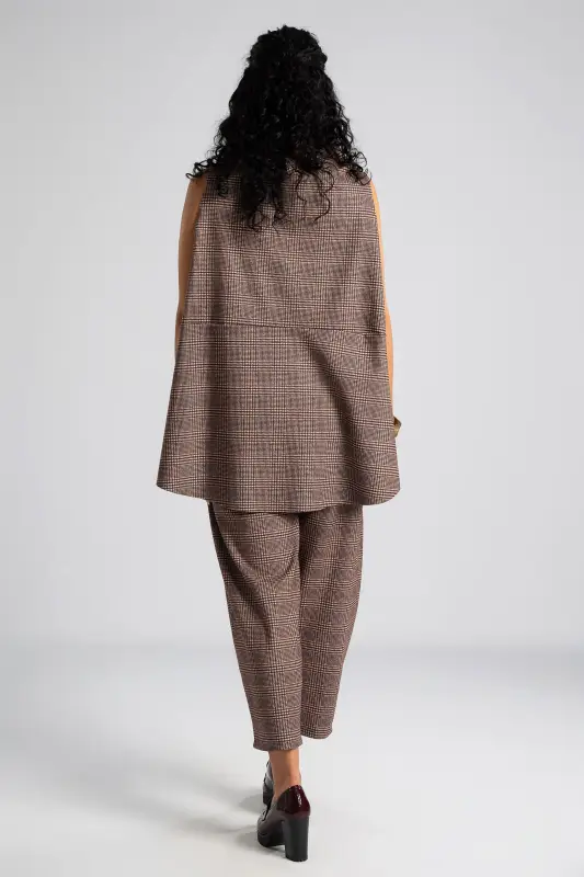 Set Blouse Trousers Checkered