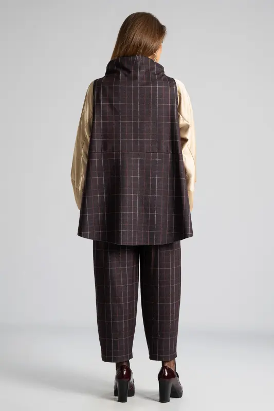 Set Blouse Trousers Checkered