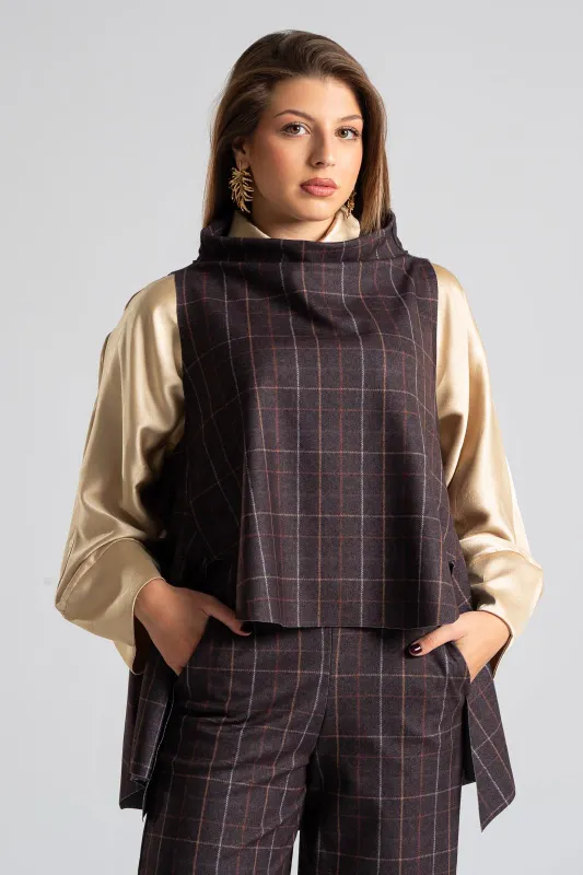 Set Blouse Trousers Checkered
