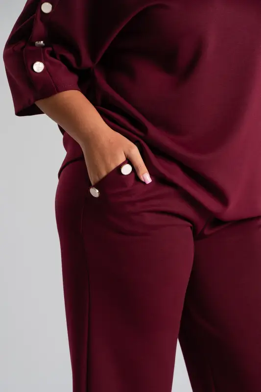 Set Blouse-Pants Button Pearl 