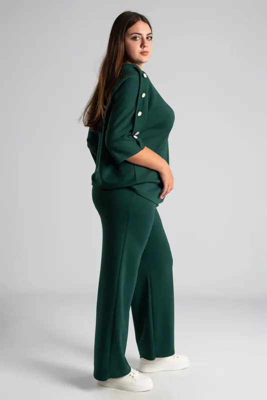 Set Blouse-Pants Button Pearl 