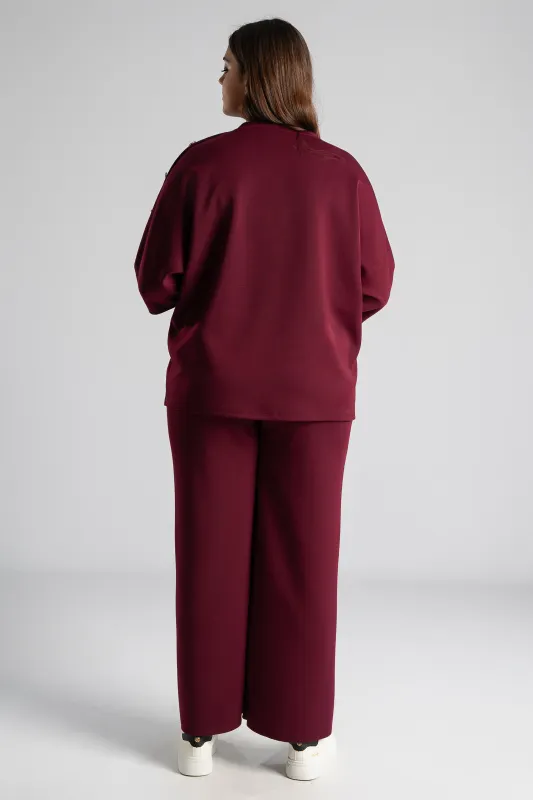 Set Blouse-Pants Button Pearl 