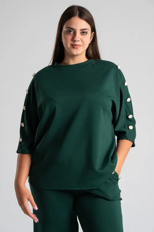 Set Blouse-Pants Button Pearl 