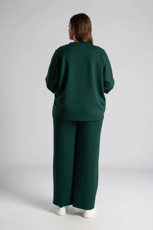 Set Blouse-Pants Button Pearl 