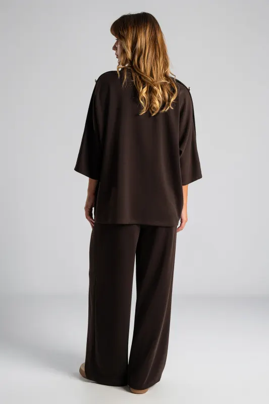 Set Blouse-Pants Button Pearl 