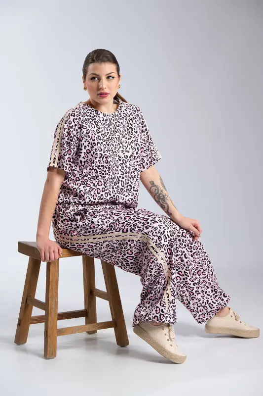 Σετ Μπλούζα-Παντελόνι Leopard Ρίγες