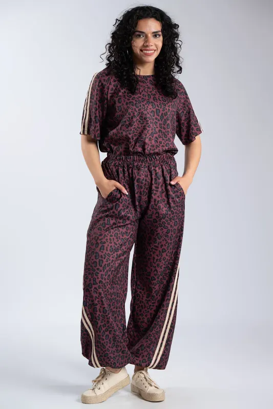 Σετ Μπλούζα-Παντελόνι Leopard Ρίγες