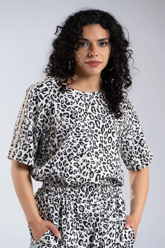 Σετ Μπλούζα-Παντελόνι Leopard Ρίγες