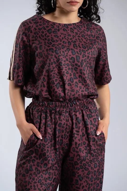 Σετ Μπλούζα-Παντελόνι Leopard Ρίγες