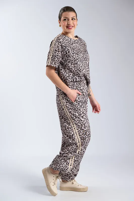 Σετ Μπλούζα-Παντελόνι Leopard Ρίγες