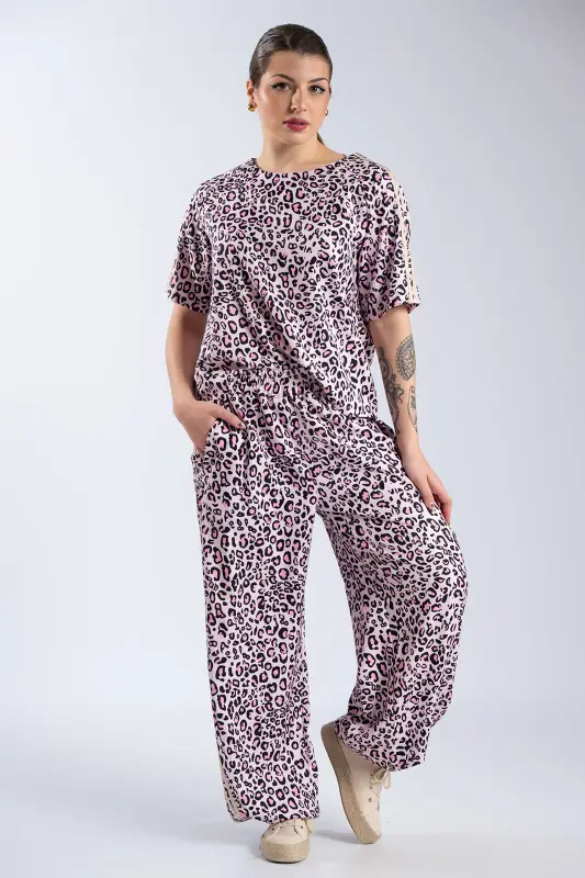 Σετ Μπλούζα-Παντελόνι Leopard Ρίγες