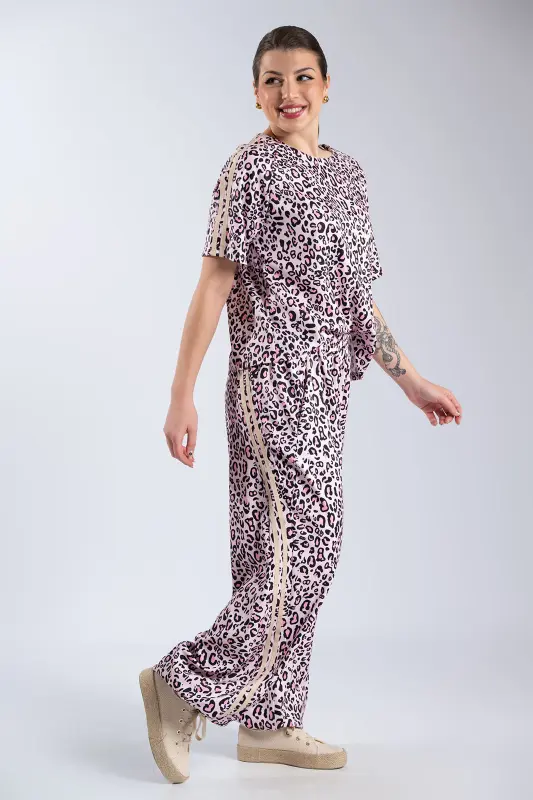 Σετ Μπλούζα-Παντελόνι Leopard Ρίγες