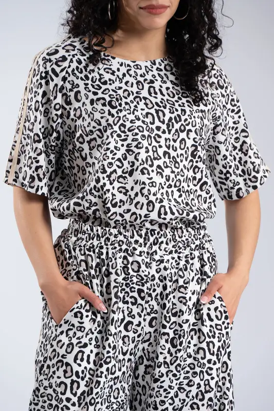 Σετ Μπλούζα-Παντελόνι Leopard Ρίγες